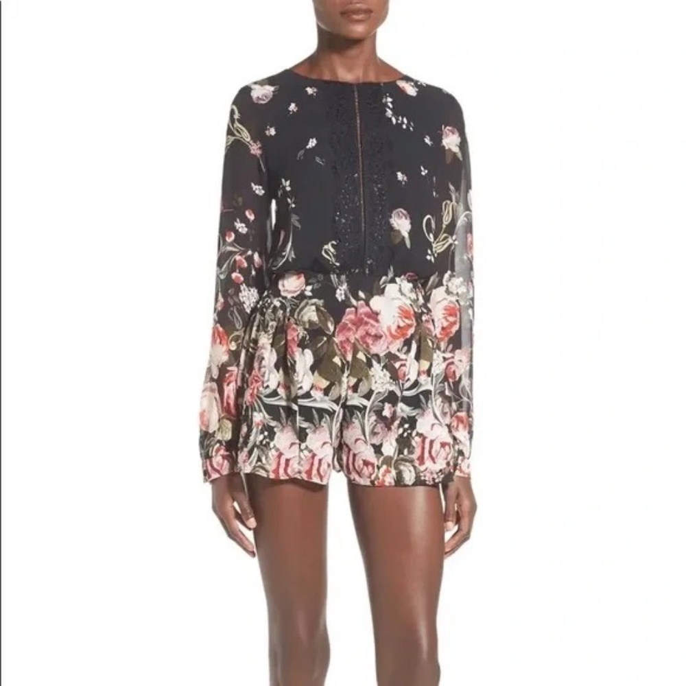 NORDSTROM Long Sleeve Backless Romper